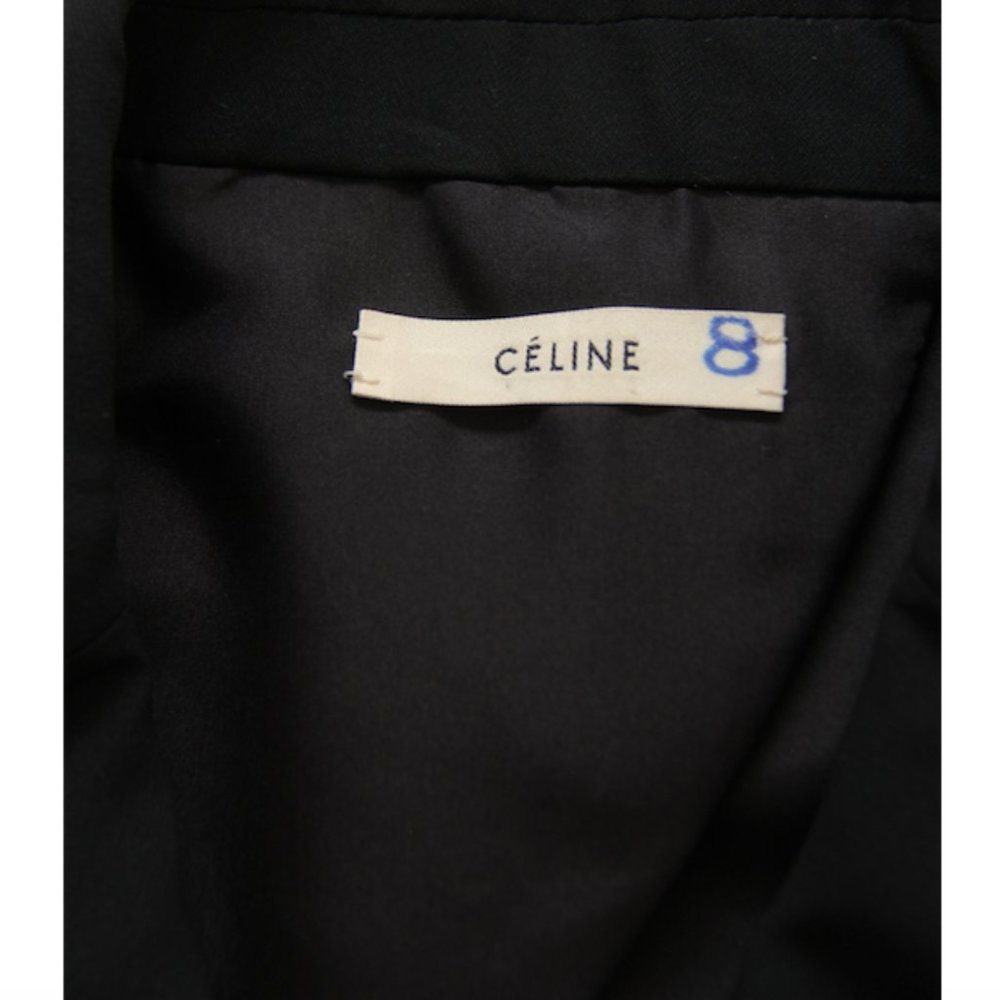 Celine Double Breasted High Slit Crepe Blazer Jacket 40 Pheobe Philo - Picture 10 of 10